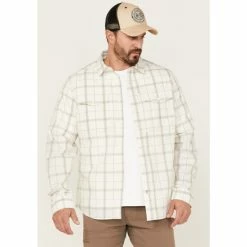Outlet π₯ Brothers & Sons Men's Large White Plaid Performance Long Sleeve Button-Down Western π Shirt β