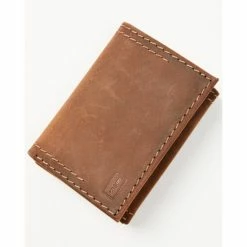 Best deal 🤩 Brothers & Sons Men's Leather Trifold Wallet Distressed Brown 🌟