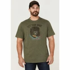 Brand new 🛒 Brothers & Sons Men's Rocky Mountain High Graphic T-Shirt Olive 👍