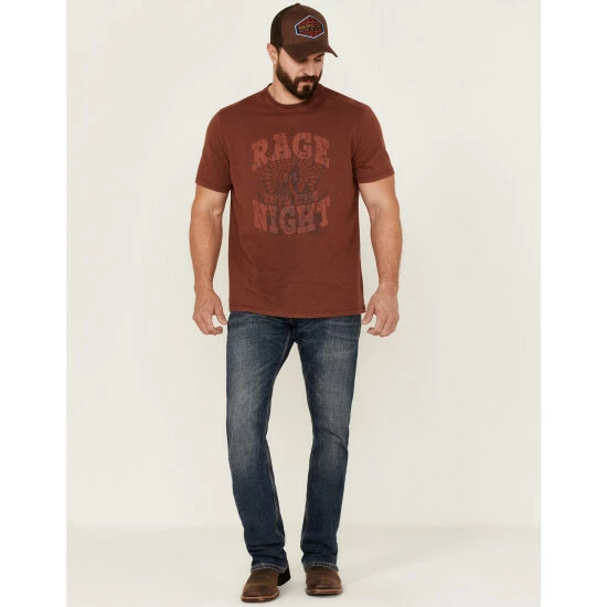 Best Sale π₯° Brothers & Sons Men's Rage Campfire Slub Graphic Short Sleeve T-Shirt Red β€οΈ - Image 2
