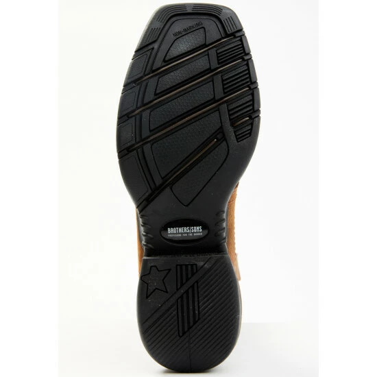 Brand new β Brothers & Sons Men's Lite Performance Western π₯Ύ Boots - Broad Square Toe Brown π - Image 7