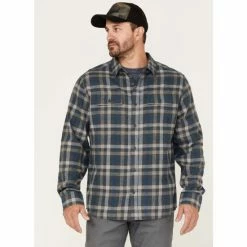 Discount β€οΈ Brothers & Sons Men's Everyday Plaid Button-Down Western Flannel π Shirt Blue π