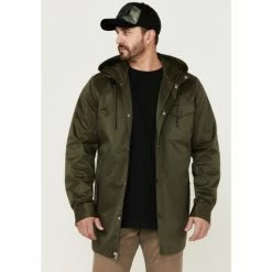 Best reviews of 🎉 Brothers & Sons Men's Badlands Solid Olive Snap-Front CC Parka Jacket 🔔