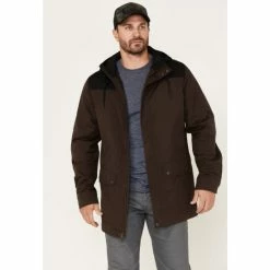Brand new 😉 Brothers & Sons Men's Waxed Canvas Cruiser Hooded Jacket Dark Brown 😍