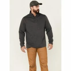 Buy 😀 Brothers & Sons Men's Solid Quilt Weathered Mock 1/4 Button Front Pullover Rust Copper ❤️