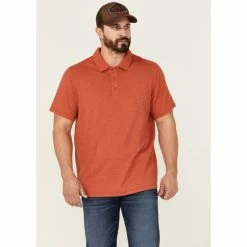 Brand new ⭐ Brothers & Sons Men's Slub Polo 👚 Shirt Cherry ⭐