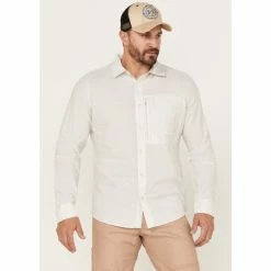 Best Sale 🥰 Brothers & Sons Men's Performance Solid Sand Long Sleeve Button-Down Western 👚 Shirt 💯