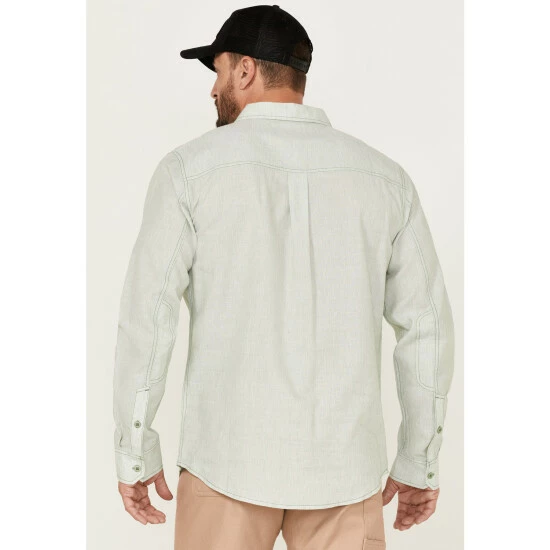 Outlet π₯ Brothers & Sons Men's Performance Solid Green Long Sleeve Button-Down Western π Shirt π - Image 4