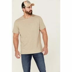 Cheap 👏 Brothers & Sons Men's Basic Pocket T-Shirt Sand 🥰