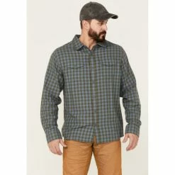 Best deal 🥰 Brothers & Sons Men's Small Check Plaid Long Sleeve Button-Down Western 👚 Shirt Red 🔥