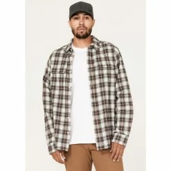Cheapest 😍 Brothers & Sons Men's Everyday Plaid Long Sleeve Button-Down Western Flannel 👕 Shirt Sand 💯