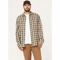 Cheap ⭐ Brothers & Sons Men's Casual Teal Plaid Long Sleeve Button-Down Western Flannel 👕 Shirt 😀