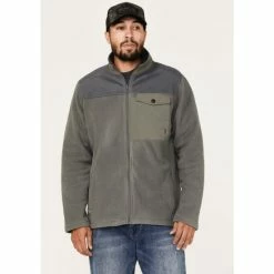 Outlet 👏 Brothers & Sons Men's Color Block Polar Fleece Jacket Steel ✨