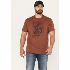 Buy 🛒 Brothers & Sons Men's Port-A-Potty Graphic T-Shirt Dark Orange 🥰