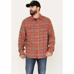 Best Pirce 🧨 Brothers & Sons Men's Plaid Long Sleeve Button Down Western Flannel 👚 Shirt Red ✨