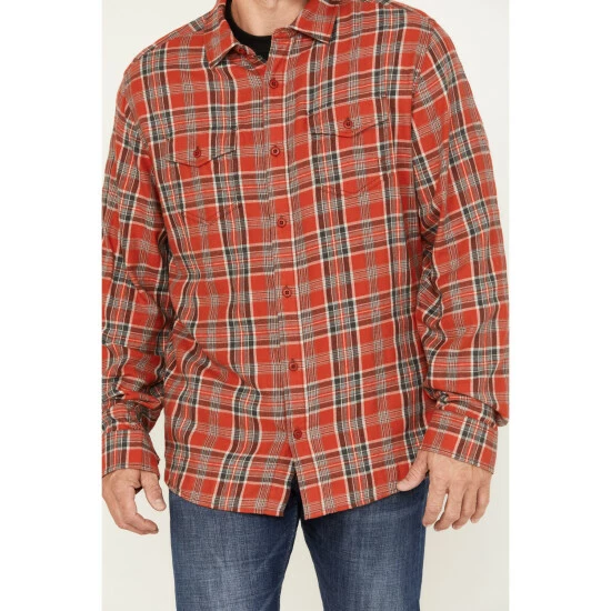 Best Pirce 𧨠Brothers & Sons Men's Plaid Long Sleeve Button Down Western Flannel π Shirt Red β¨ - Image 3