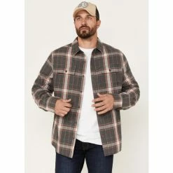 Best deal 😍 Brothers & Sons Men's Everyday Plaid Print Long Sleeve Button-Down Flannel 👚 Shirt Charcoal ❤️
