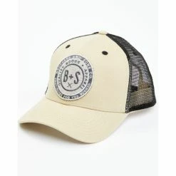 Buy 🥰 Brothers & Sons Men's Quality Goods Circle Patch Mesh-Back Ball Cap Wheat 🥰