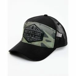 Deals 🔔 Brothers & Sons Men's Logo Patch Mesh-Back Ball Cap Camouflage 💯