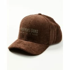 Hot Sale ❤️ Brothers & Sons Men's Corduroy ⚾ Baseball Cap Brown 🌟