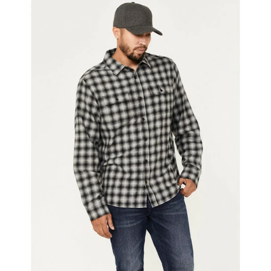 Flash Sale π Brothers & Sons Men's Everyday Plaid Button-Down Western Flannel π Shirt Black β¨