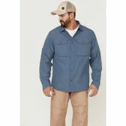 Top 10 ❤️ Brothers & Sons Men's Dobby Performance Long Sleeve Button-Down Western 👕 Shirt Indigo 🤩